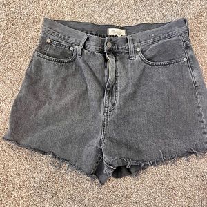 Madewell Mom Short - Black Jean Shorts